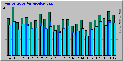 Hourly usage for October 2020